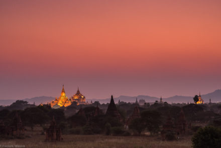Temples of Bagan at Sunset