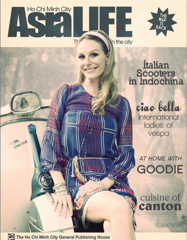 Cover of the Asialife magazine issue featuring our Vespa Lambretta calendar shoot